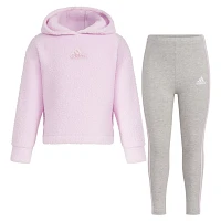 adidas Toddler Girls' Hoodie and Sherpa Tights Set