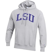 Champion Heathered Gray LSU Tigers Team Arch Reverse Weave Pullover Hoodie