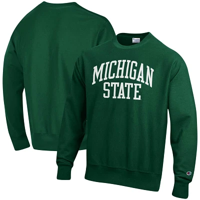Champion Heathered Gray Michigan State Spartans Arch Reverse Weave Pullover Sweatshirt