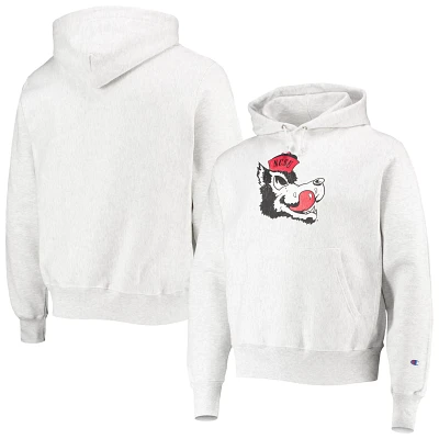 Champion Heathered Gray NC State Wolfpack Team Vault Logo Reverse Weave Pullover Hoodie