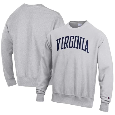 Champion Heathered Gray Virginia Cavaliers Arch Reverse Weave Pullover Sweatshirt