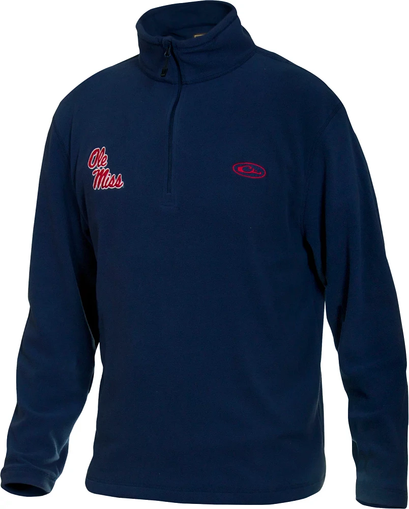 Drake Men's University of Mississippi Camp Fleece 1/4 Zip Pullover