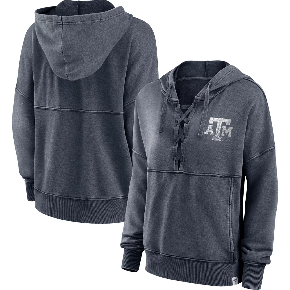 Fanatics Branded Heathered Charcoal Texas AM Aggies Overall Speed Lace-Up Pullover Hoodie