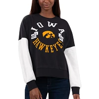 G-III 4Her by Carl Banks /White Iowa Hawkeyes Team Pride Colorblock Pullover Sweatshirt                                         