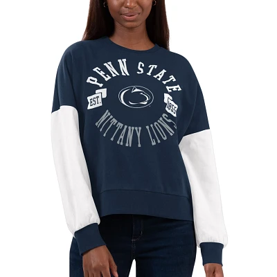 G-III 4Her by Carl Banks /White Penn State Nittany Lions Team Pride Colorblock Pullover Sweatshirt