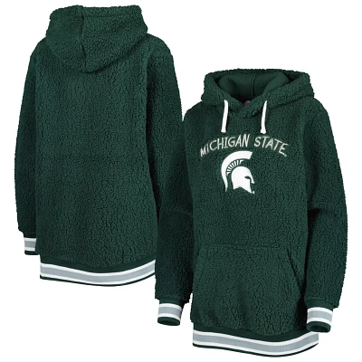 G-III 4Her by Carl Banks Michigan State Spartans Game Over Sherpa Pullover Hoodie                                               