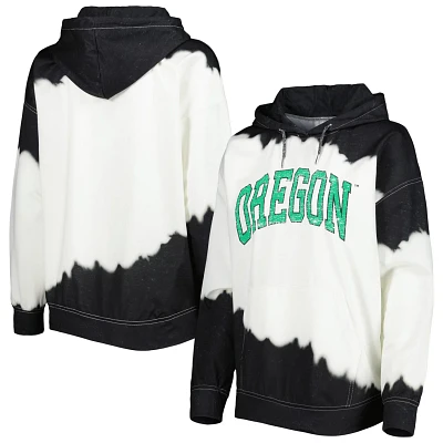 Gameday Couture /Black Oregon Ducks For the Fun Double Dip-Dyed Pullover Hoodie                                                 