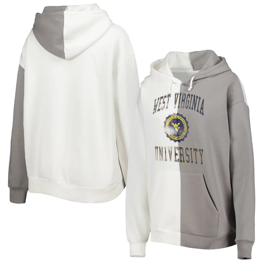 Gameday Couture Gray/ West Virginia Mountaineers Split Pullover Hoodie