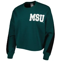 Gameday Couture Michigan State Spartans Back To Reality Colorblock Pullover Sweatshirt