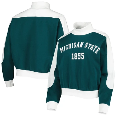 Gameday Couture Michigan State Spartans Make it a Mock Sporty Pullover Sweatshirt                                               