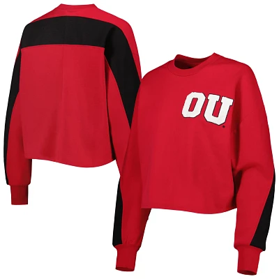 Gameday Couture Oklahoma Sooners Back To Reality Colorblock Pullover Sweatshirt