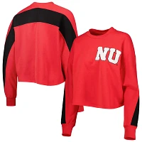 Gameday Couture Scarlet Nebraska Huskers Back To Reality Colorblock Pullover Sweatshirt