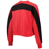 Gameday Couture Scarlet Nebraska Huskers Back To Reality Colorblock Pullover Sweatshirt