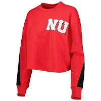 Gameday Couture Scarlet Nebraska Huskers Back To Reality Colorblock Pullover Sweatshirt