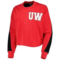 Gameday Couture Wisconsin Badgers Back To Reality Colorblock Pullover Sweatshirt