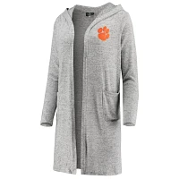 Heathered Gray Clemson Tigers Cuddle Soft Duster Cardigan