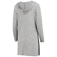 Heathered Gray Nebraska Huskers Cuddle Soft Duster Tri-Blend Hooded Cardigan                                                    