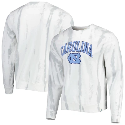 League Collegiate Wear /Silver North Carolina Tar Heels Classic Arch Dye Terry Pullover Sweatshirt                              