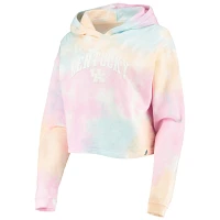 League Collegiate Wear /White Kentucky Wildcats Tie-Dye Cropped Pullover Hoodie