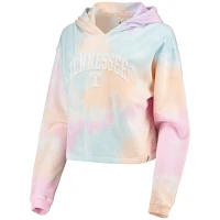 League Collegiate Wear /White Tennessee Volunteers Tie-Dye Cropped Pullover Hoodie                                              