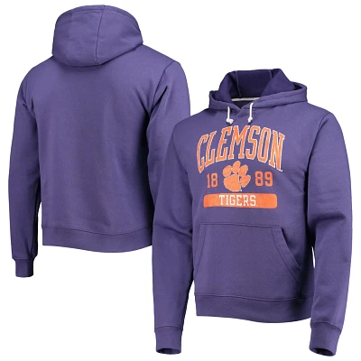 League Collegiate Wear Clemson Tigers Volume Up Essential Fleece Pullover Hoodie