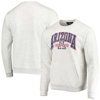 League Collegiate Wear Heathered Gray Arizona Wildcats Upperclassman Pocket Pullover Sweatshirt