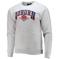 League Collegiate Wear Heathered Gray Auburn Tigers Upperclassman Pocket Pullover Sweatshirt
