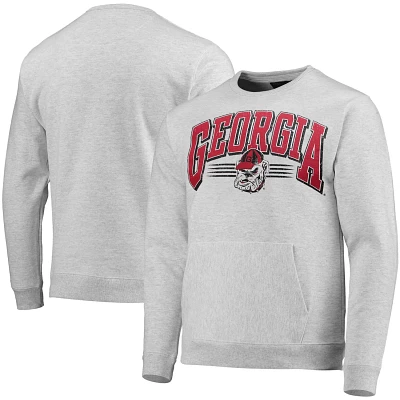 League Collegiate Wear Heathered Gray Georgia Bulldogs Upperclassman Pocket Pullover Sweatshirt                                 