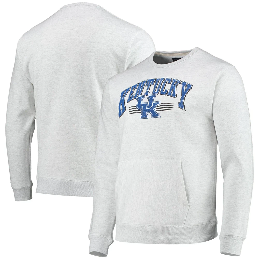 League Collegiate Wear Heathered Gray Kentucky Wildcats Upperclassman Pocket Pullover Sweatshirt