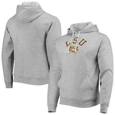 League Collegiate Wear Heathered Gray LSU Tigers Seal Neuvo Essential Fleece Pullover Hoodie                                    