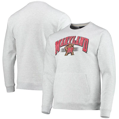 League Collegiate Wear Heathered Gray Maryland Terrapins Upperclassman Pocket Pullover Sweatshirt