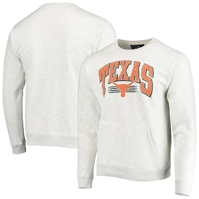 League Collegiate Wear Heathered Gray Texas Longhorns Upperclassman Pocket Pullover Sweatshirt                                  