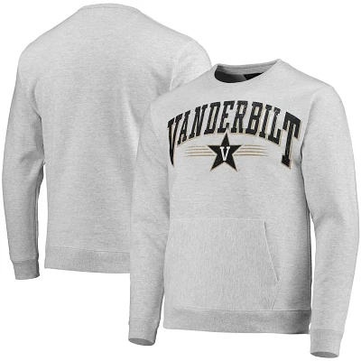 League Collegiate Wear Heathered Gray Vanderbilt Commodores Upperclassman Pocket Pullover Sweatshirt                            