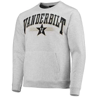 League Collegiate Wear Heathered Gray Vanderbilt Commodores Upperclassman Pocket Pullover Sweatshirt                            