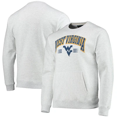 League Collegiate Wear Heathered Gray West Virginia Mountaineers Upperclassman Pocket Pullover Sweatshirt