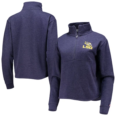 League Collegiate Wear Heathered LSU Tigers Victory Springs Half-Zip Sweatshirt