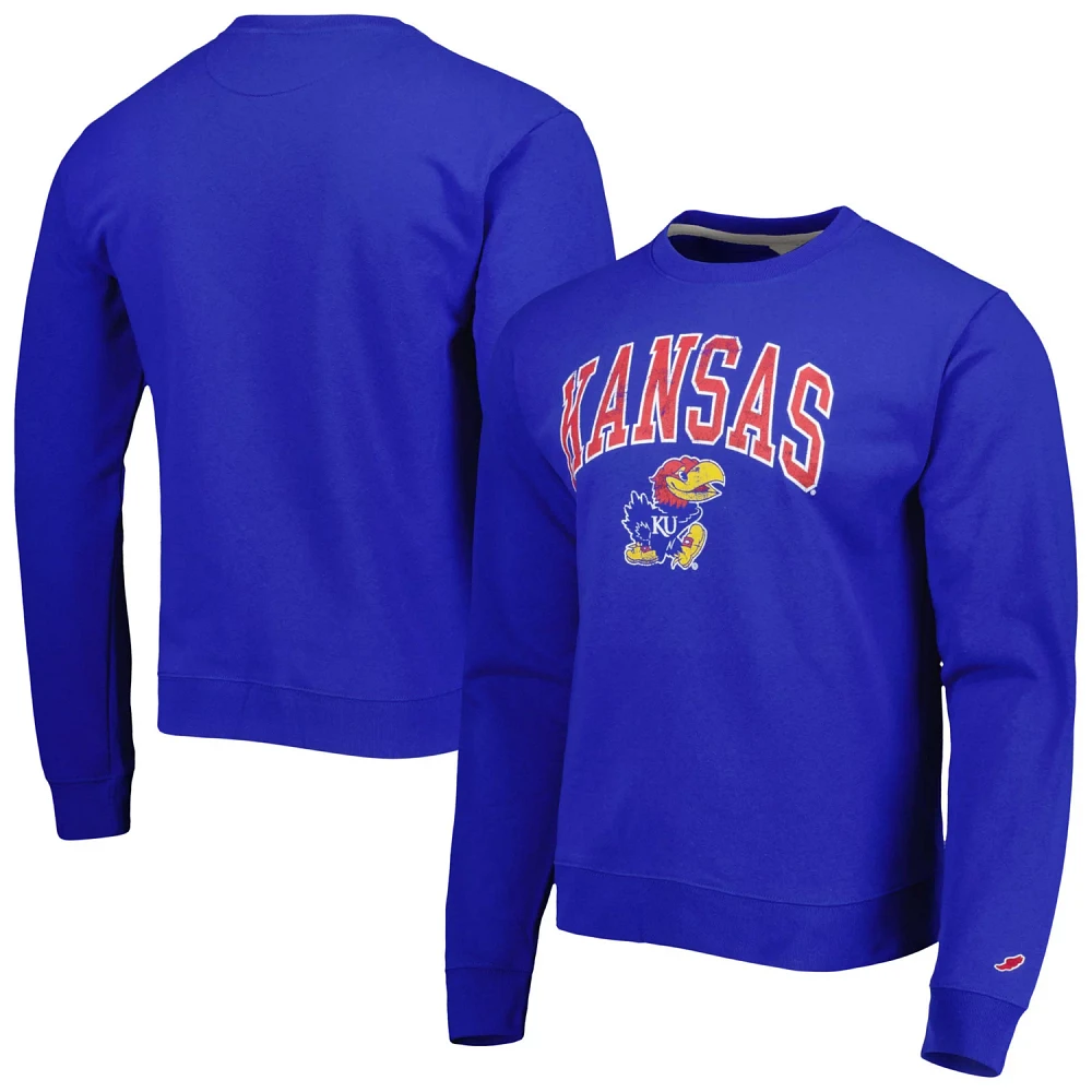 League Collegiate Wear Kansas Jayhawks 1965 Arch Essential Lightweight Pullover Sweatshirt