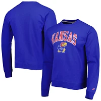 League Collegiate Wear Kansas Jayhawks 1965 Arch Essential Lightweight Pullover Sweatshirt