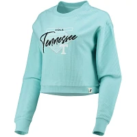 League Collegiate Wear Light Tennessee Volunteers Corded Timber Cropped Pullover Sweatshirt