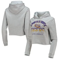 League Collegiate Wear LSU Tigers Banner 1636 Cropped Pullover Hoodie                                                           