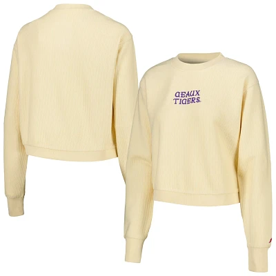 League Collegiate Wear LSU Tigers Timber Cropped Pullover Sweatshirt