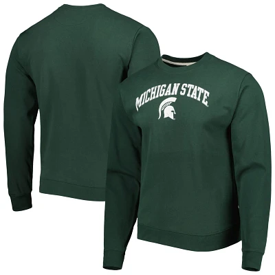 League Collegiate Wear Michigan State Spartans 1965 Arch Essential Lightweight Pullover Sweatshirt