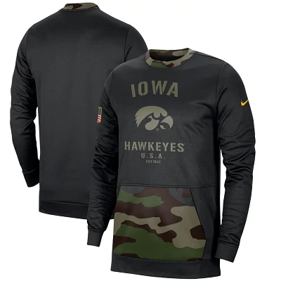 Nike /Camo Iowa Hawkeyes Military Appreciation Performance Pullover Sweatshirt                                                  