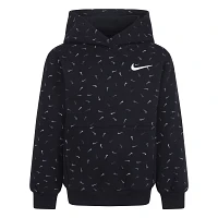 Nike Girls' Sportswear Logo Print Club Fleece Hoodie