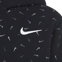 Nike Girls' Sportswear Logo Print Club Fleece Hoodie