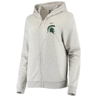 Nike Heathered Gray Michigan State Spartans Varsity Fleece Full-Zip Hoodie