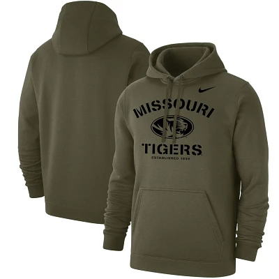 Nike Missouri Tigers Stencil Arch Club Fleece Pullover Hoodie