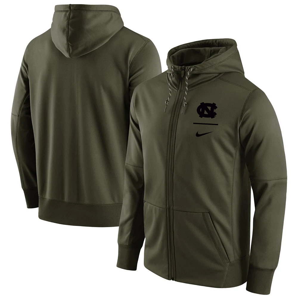 Nike North Carolina Tar Heels Tonal Logo Stack Performance Full-Zip Hoodie