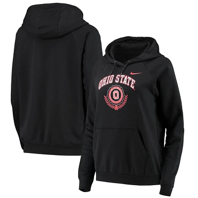 Nike Ohio State Buckeyes Varsity Fleece Tri-Blend Raglan Pullover Hoodie