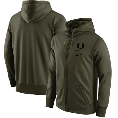 Nike Oregon Ducks Tonal Logo Stack Performance Full-Zip Hoodie